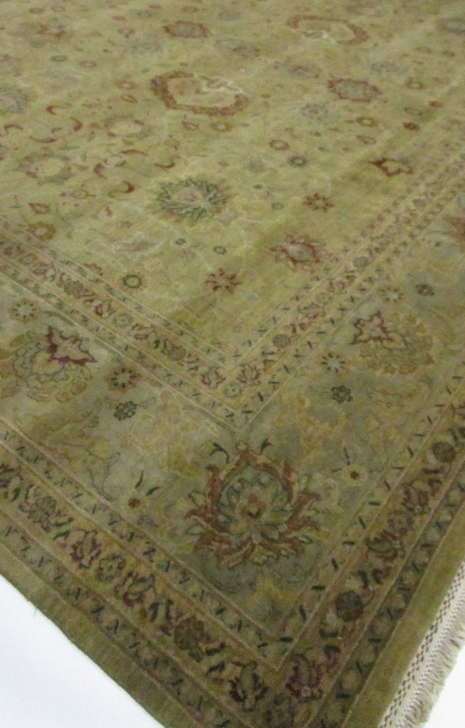 Fine Jaipur Oversize Area Rug 13 x 20 Gold Green Turco Persian