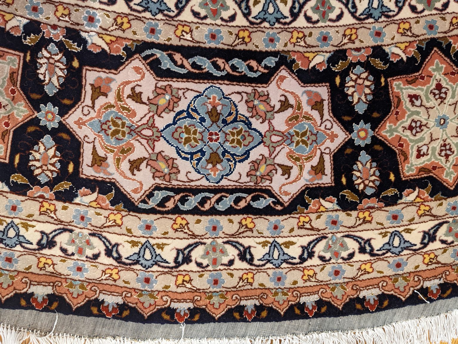 Persian Tabriz Gonbadi 13x13 Round Area Rug Turco Persian