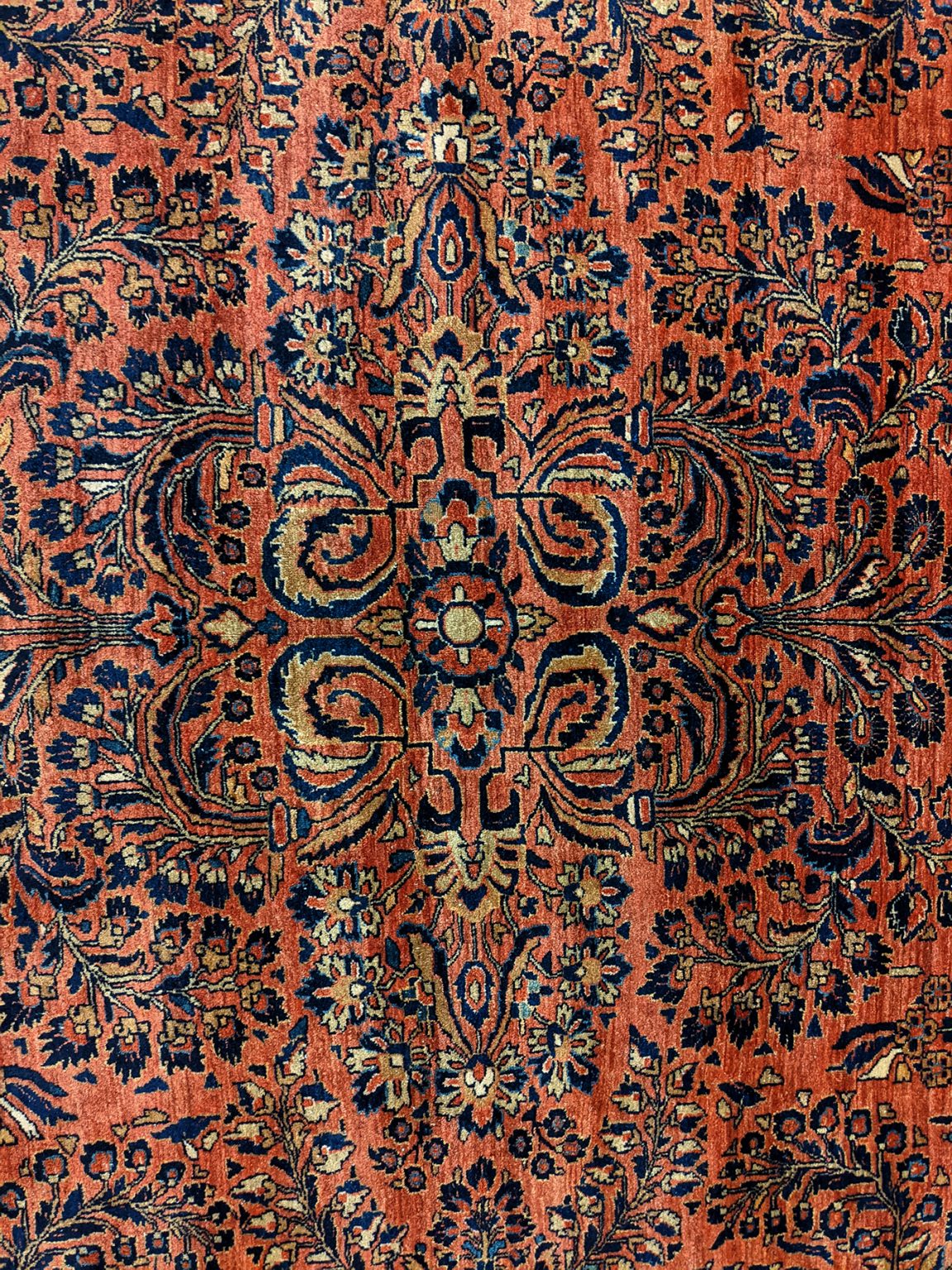 Antique Persian Sarouk 10x20 Red Wool Area Rug Turco Persian