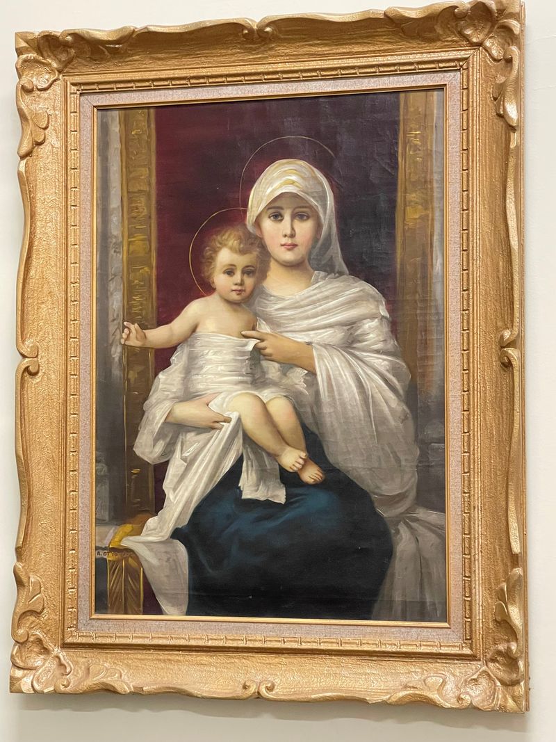 Marie, mère de Jésus - Toile de R. Otys Source crédit : Patrimoine de l’évêché ©1902