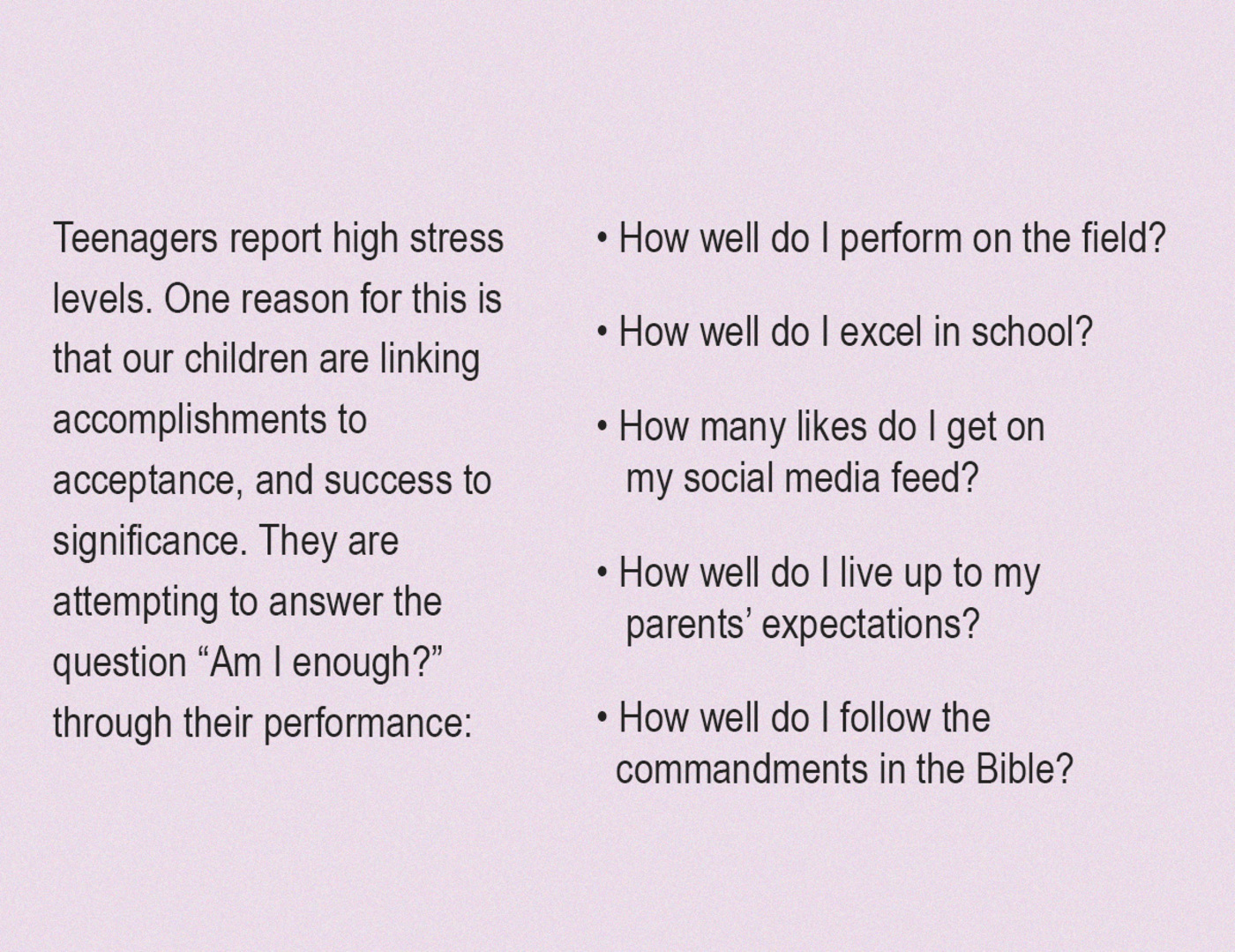 Performance Anxiety Questions