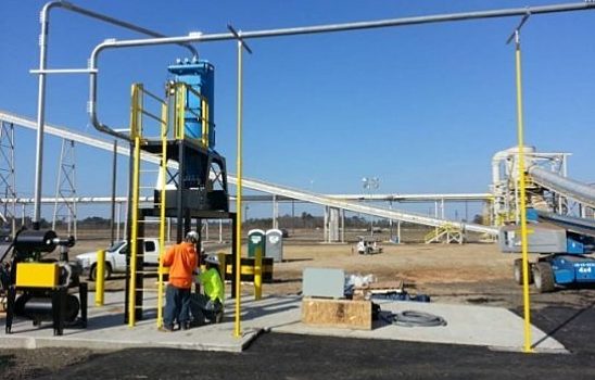 DuroVac Industrial Vacuum set up at Cargill