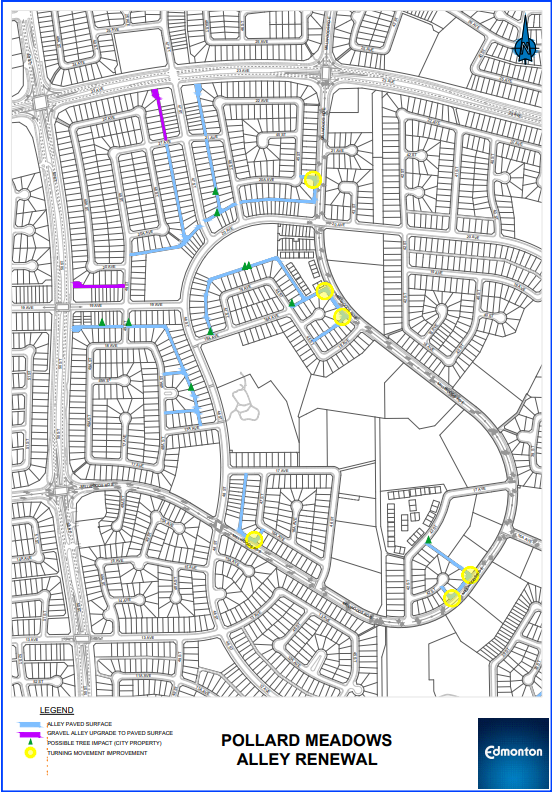 Pollard Meadows Alley Design Map Neighbourhood Alley Renewal Engaged Edmonton