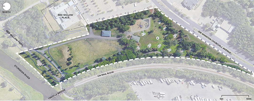 Aerial view of Lions Park