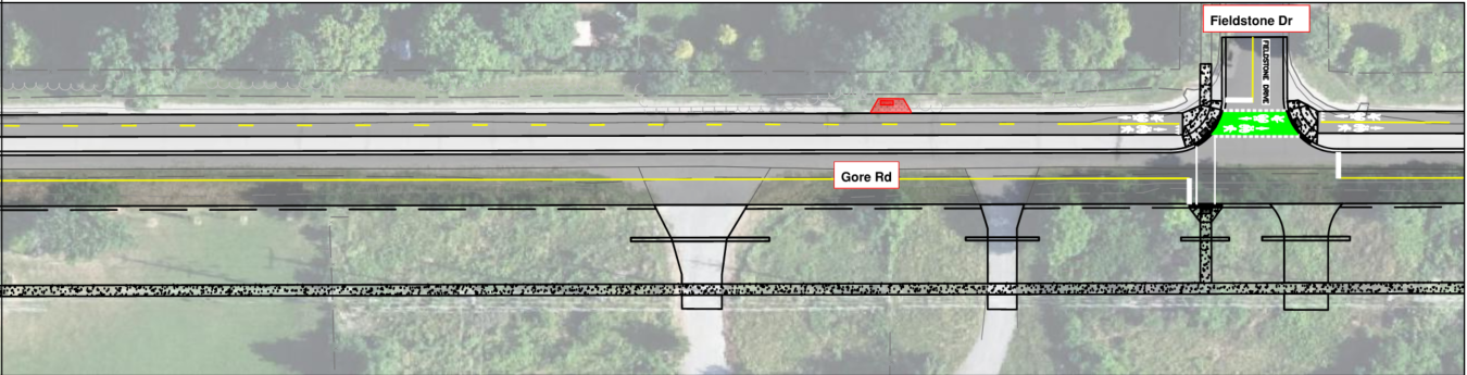 Rose Abbey Drive towards Fieldstone Drive (continued)