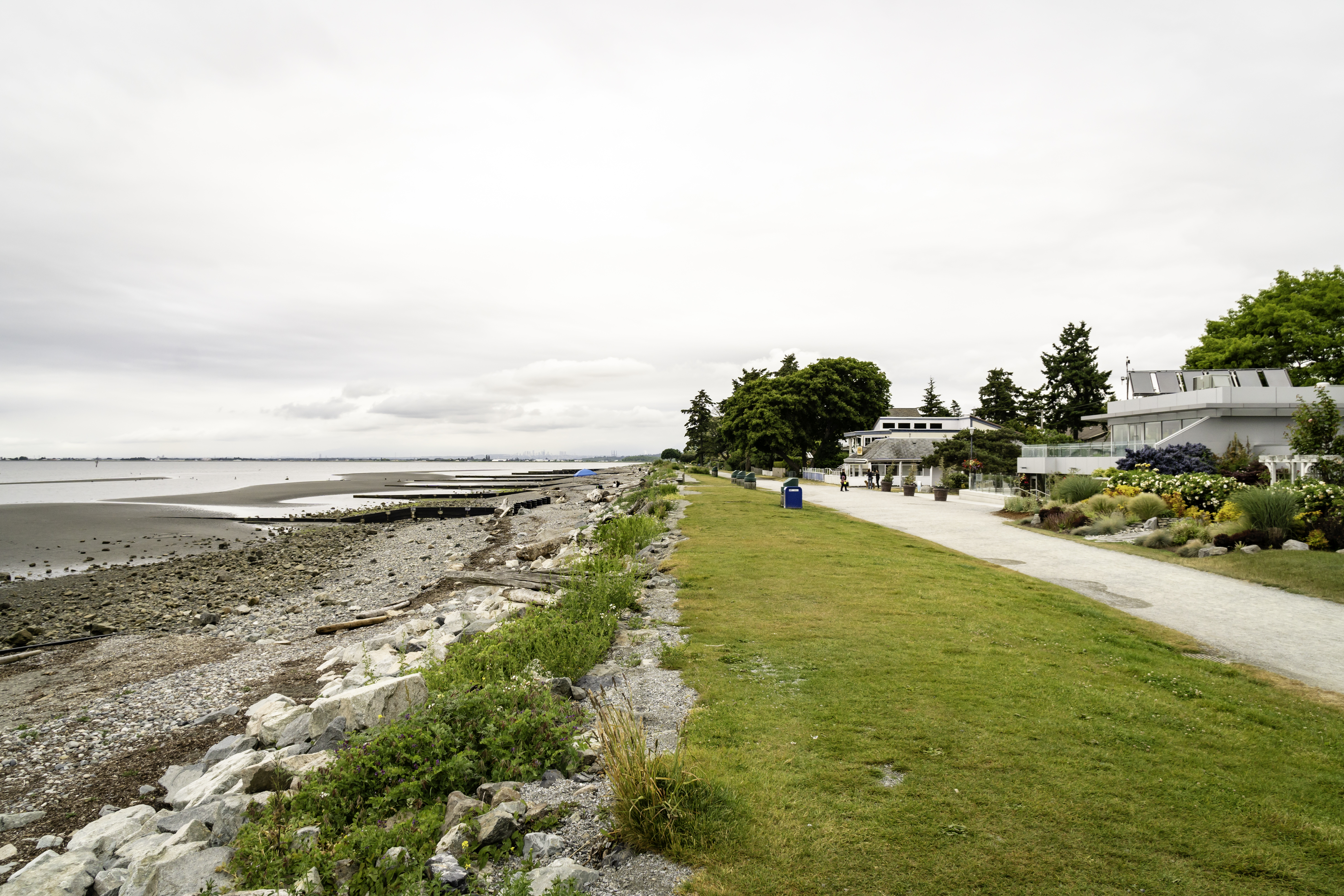 Image showing Crescent Beach on the left and Crescent Beach Path on the right