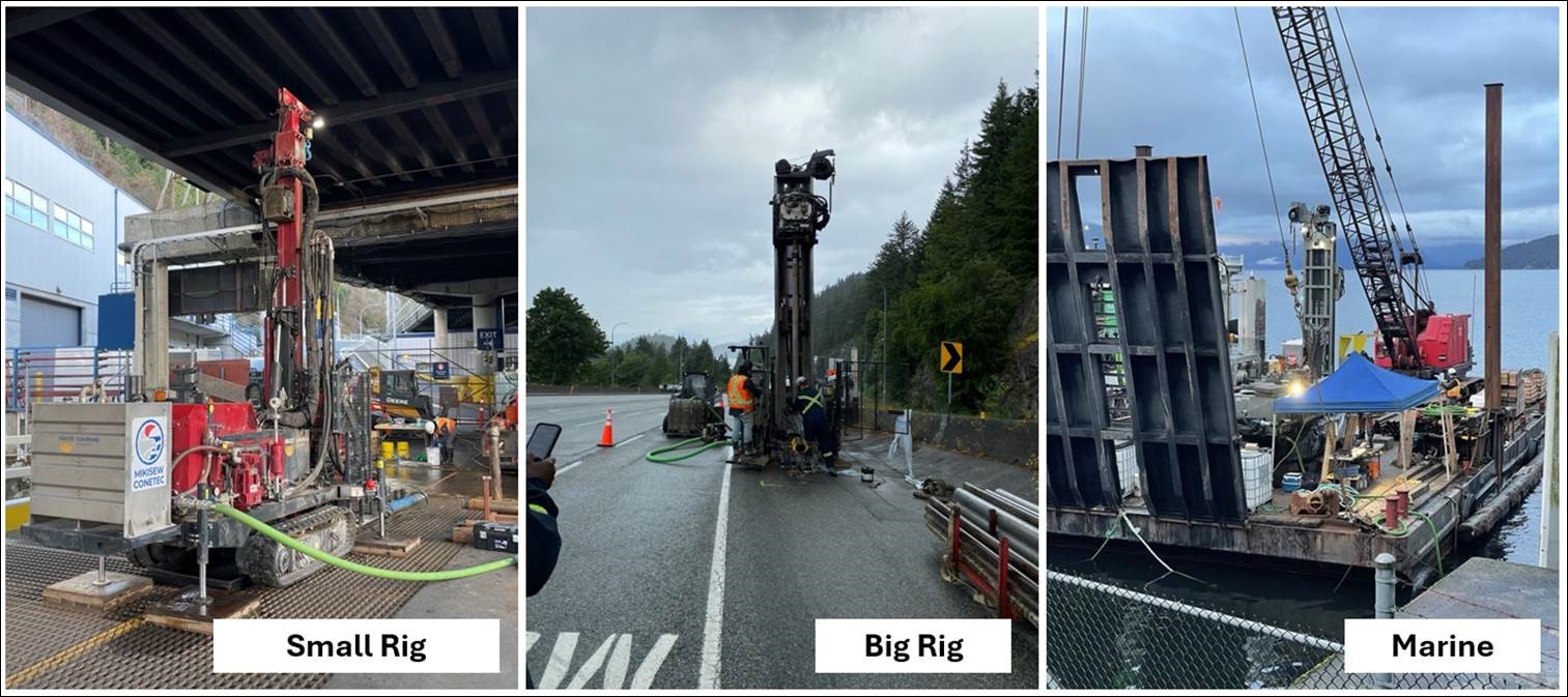 Examples of drill rigs