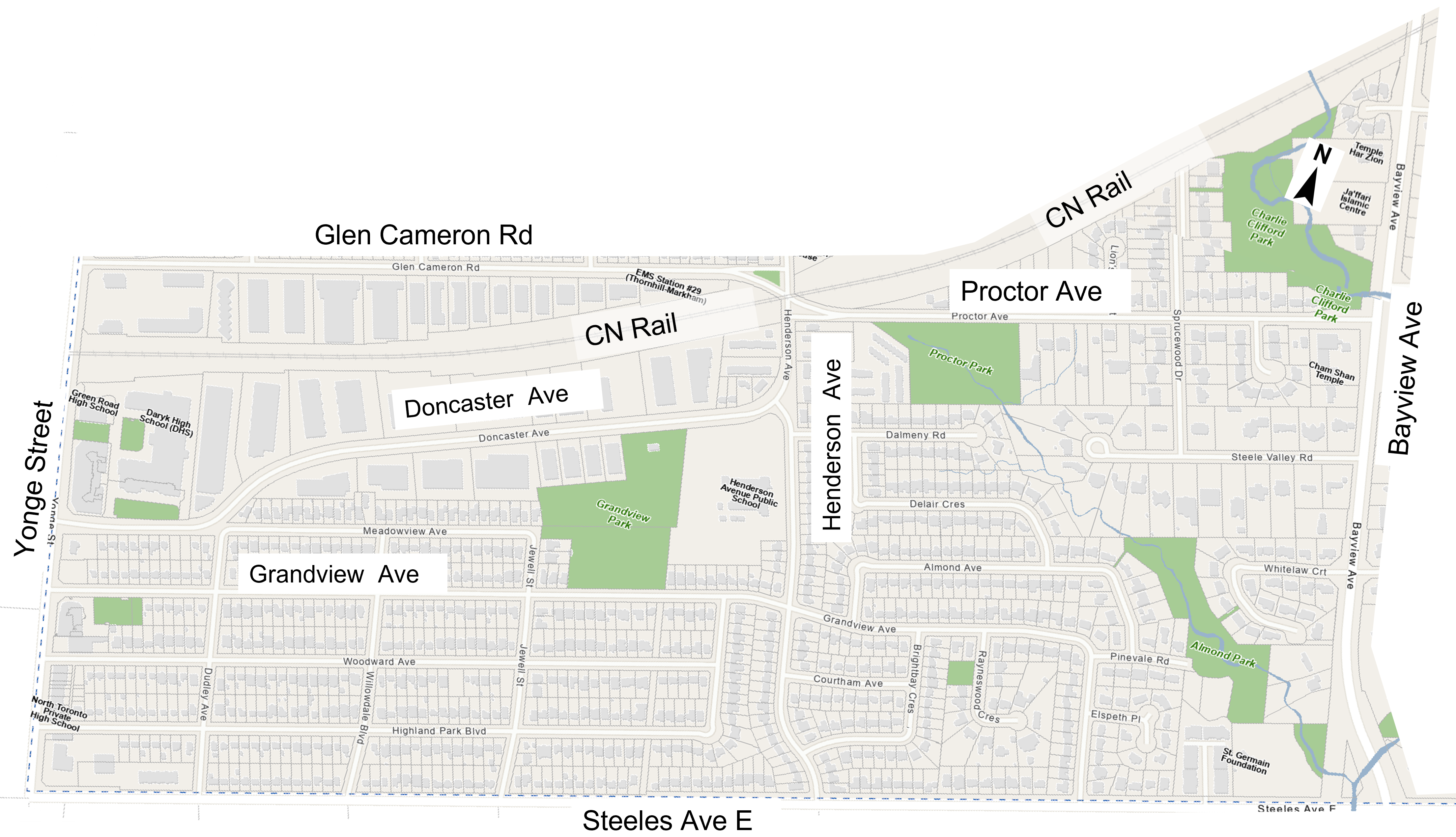 Grandview Area map.