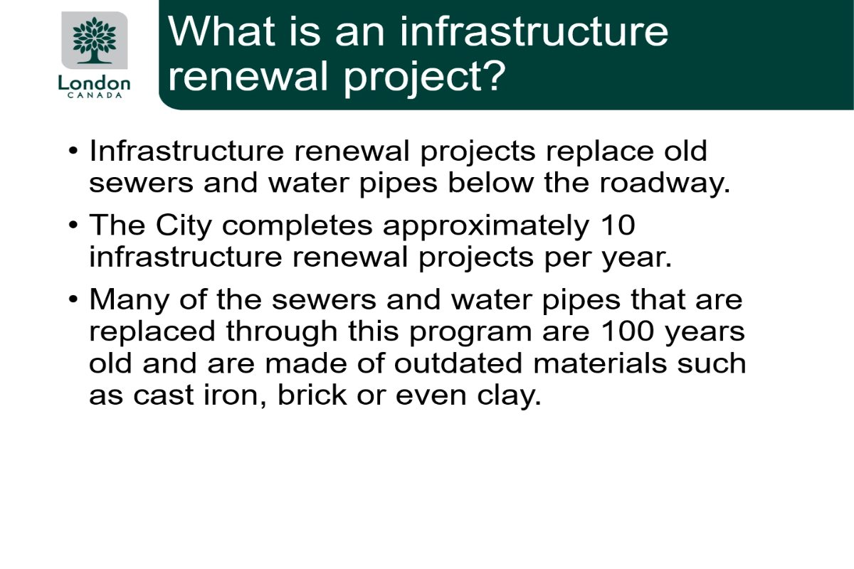 Presentation 1 - Project Information Below Ground - Manitoba Street, Churchill Avenue