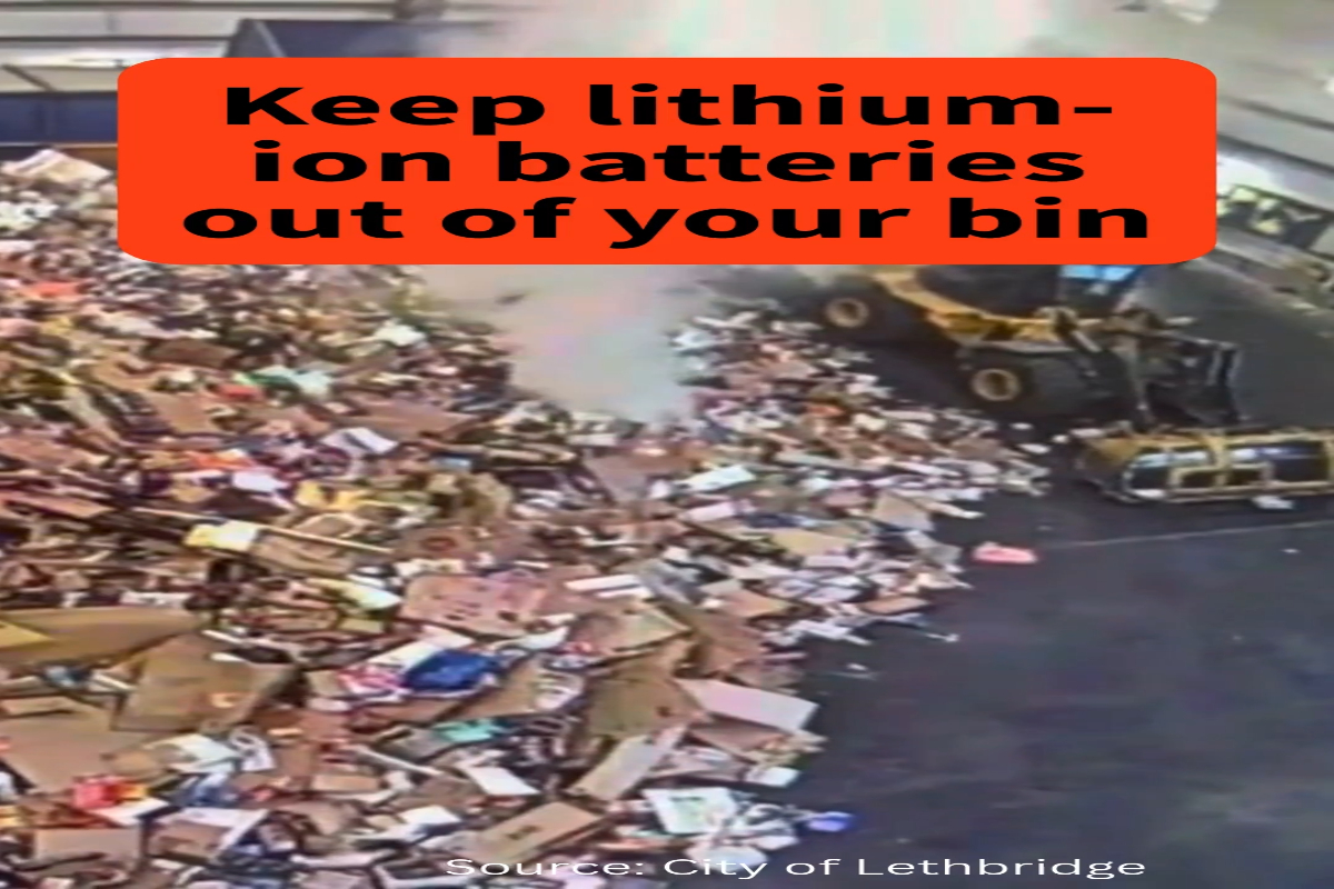 Keep lithium-ion batteries out of your bin