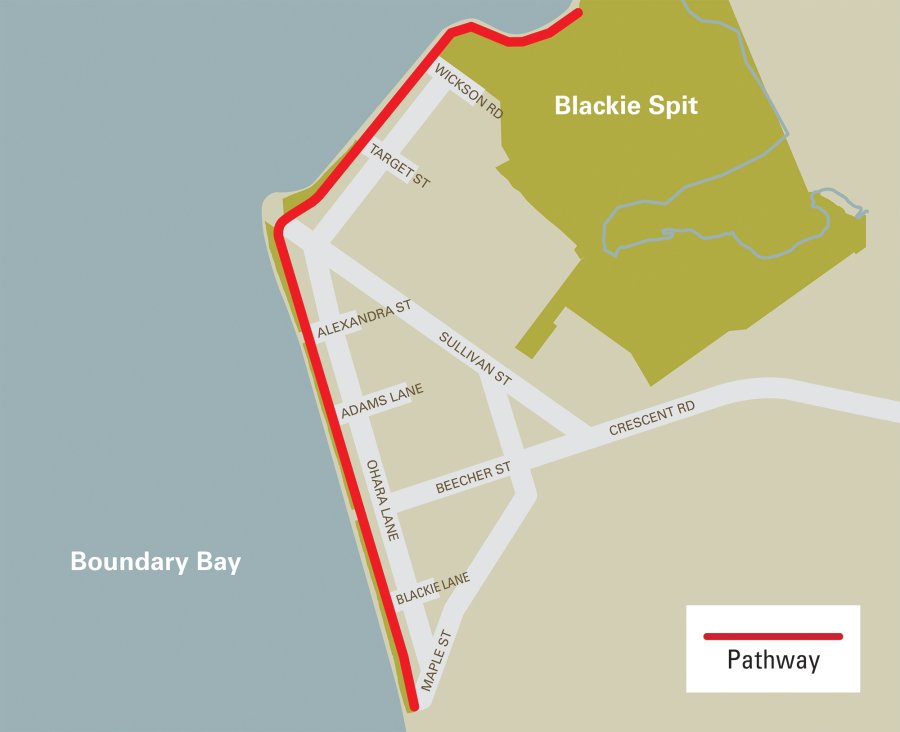 Map of Crescent Beach path