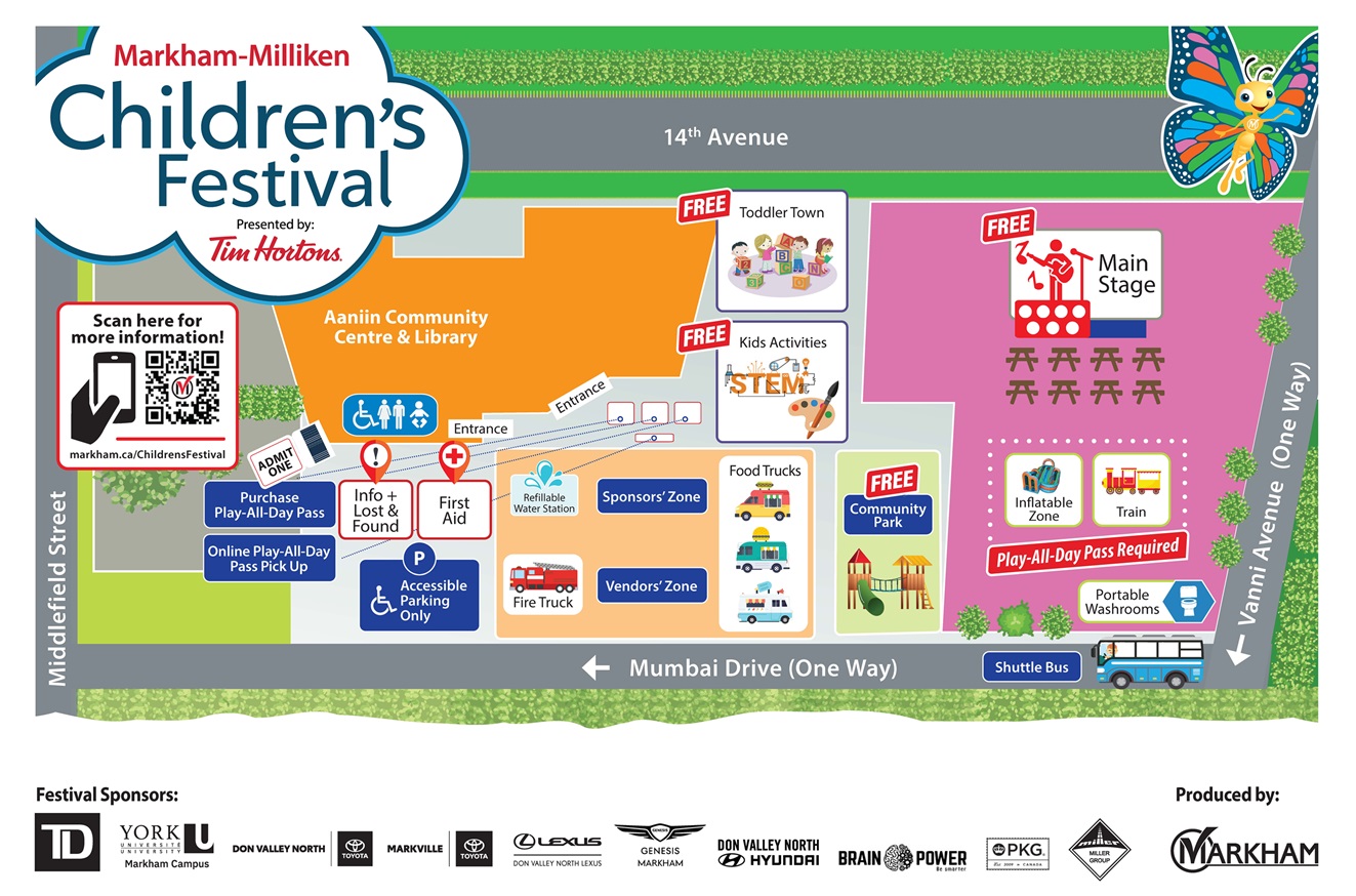Map of Children's Festival events.