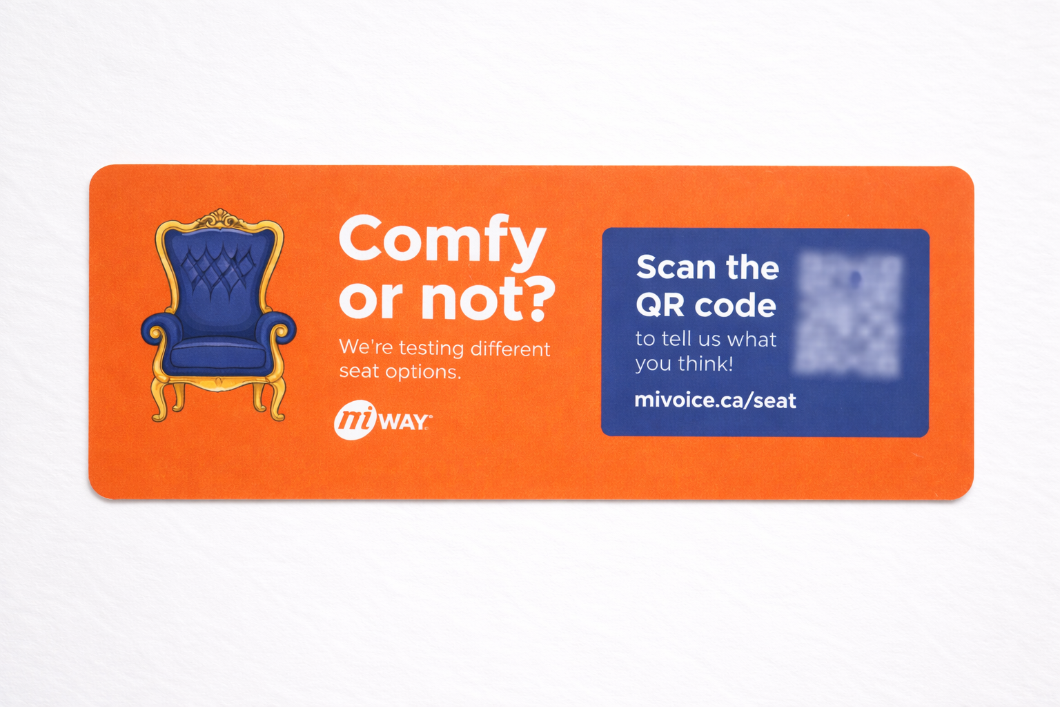 Example of a MiVoice QR decal placement on the bus