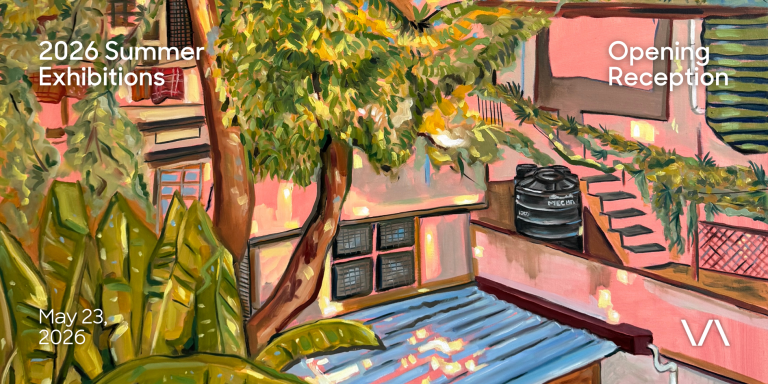 Oil canvas painting by Par Nair, The view from her bedroom window.