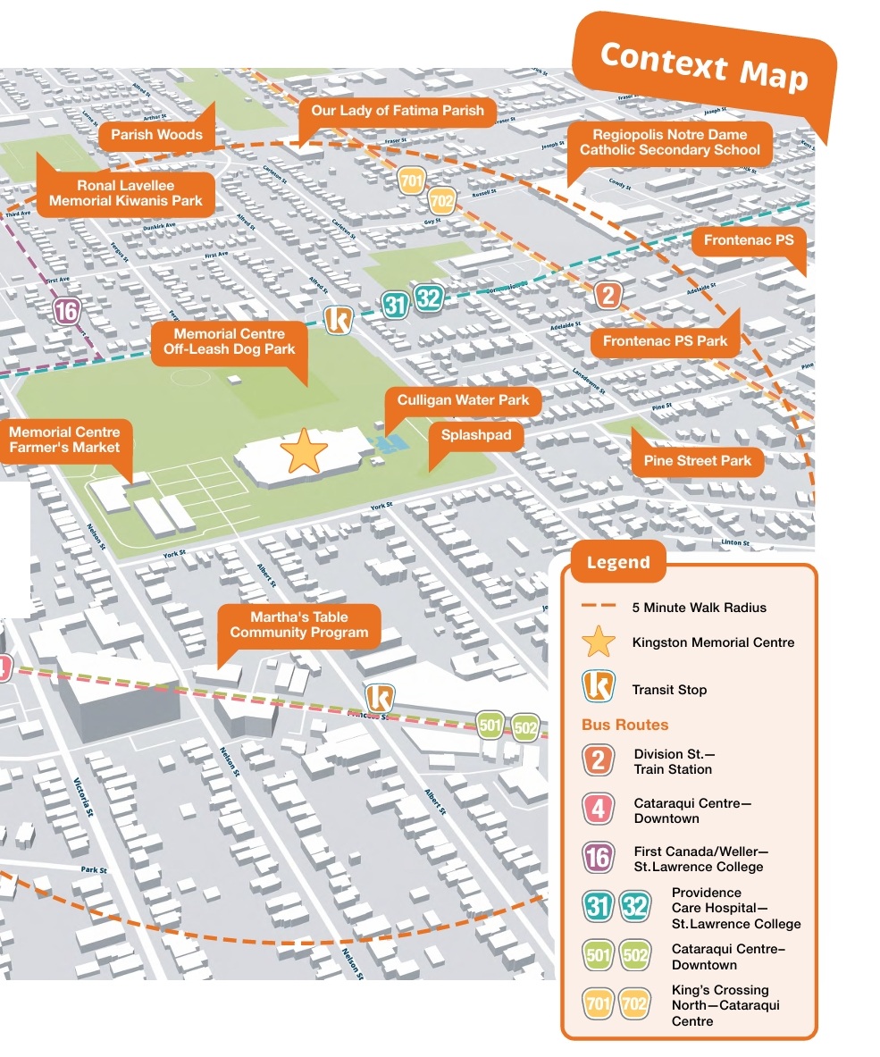 A map showing where the Memorial is situated with nearby amenities.