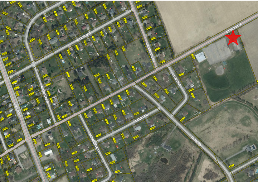 Location map of proposed pump track