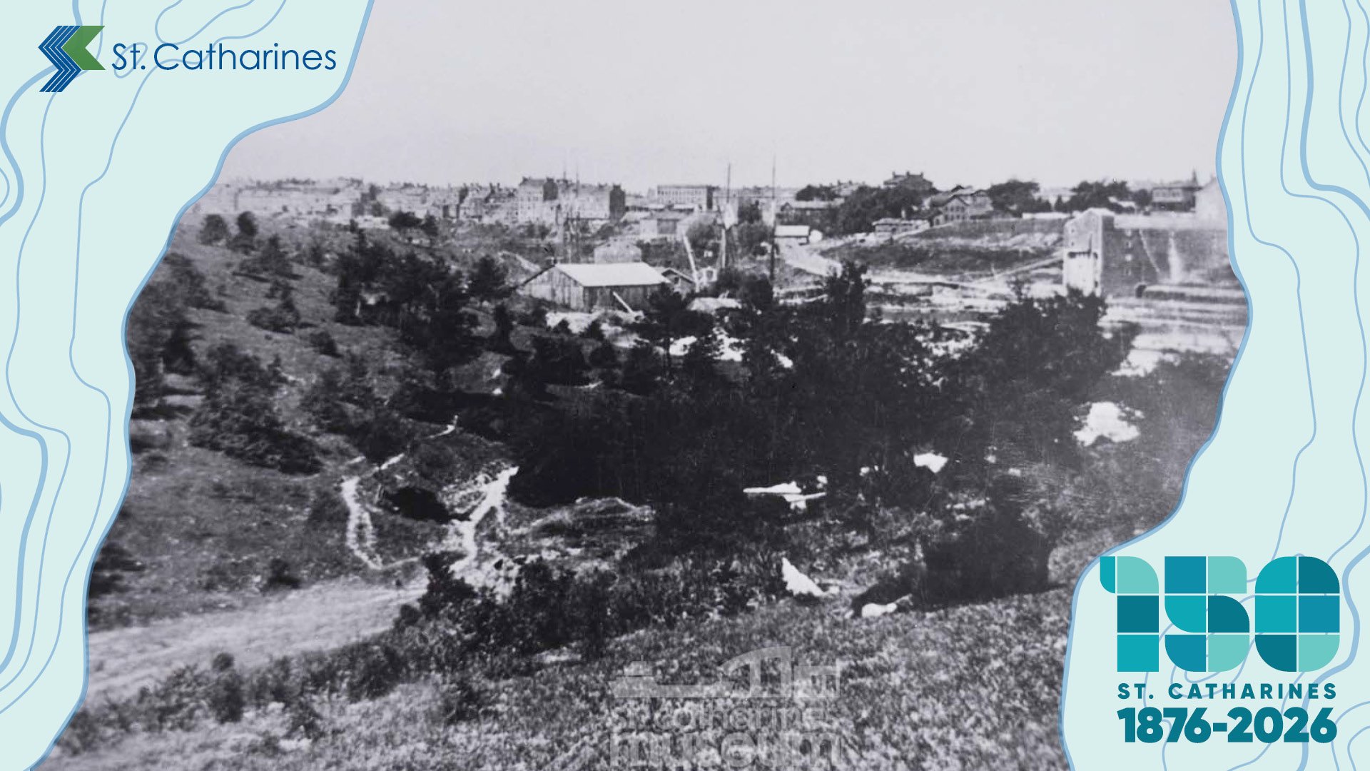 A photo from the 1870’s shows one of the earliest views of the community.