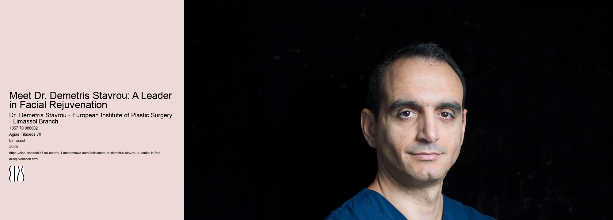 Meet Dr. Demetris Stavrou: A Leader in Facial Rejuvenation