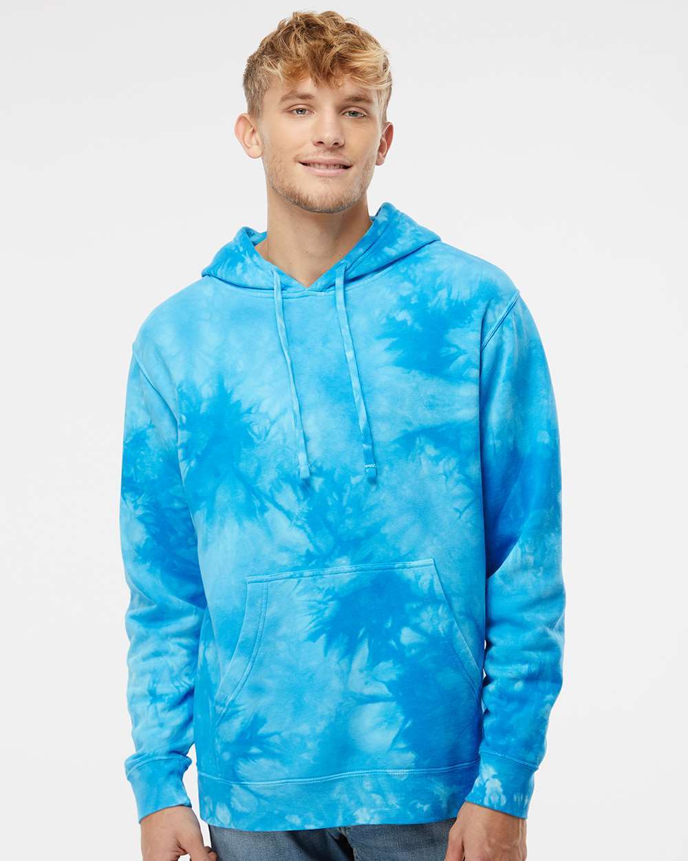 Independent Trading Co PRM4500 TD Tie Dye Aqua Blue Front High Model