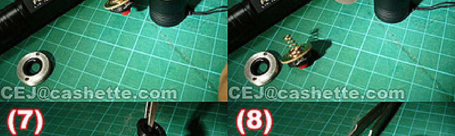 Switch assembly removed from tailcap for cleaning