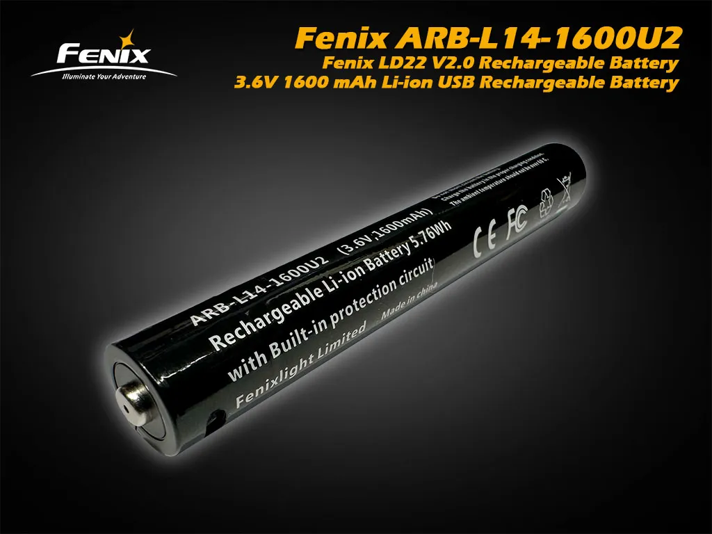 Fenix ARB-L14-1600U2 1600mAh Li-ion USB Rechargeable Battery