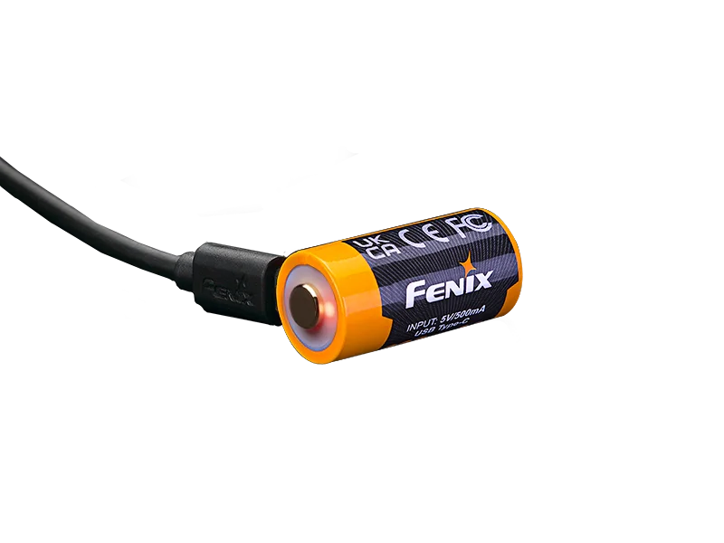 Fenix ARB-L16-800UP 16340 800mAh Li-ion USB-C Rechargeable Battery cutout