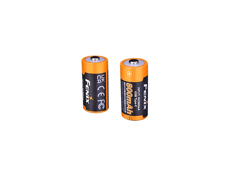 Fenix ARB-L16-800UP 16340 800mAh Li-ion USB-C Rechargeable Battery cutout