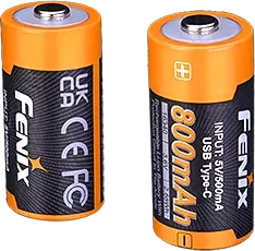 Fenix ARB-L16-800UP 16340 800mAh Li-ion USB-C Rechargeable Battery — detail view 4