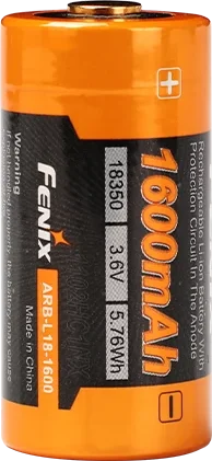 Fenix ARB-L18-1600 Rechargeable 18350 Li-Ion Battery — detail view 2