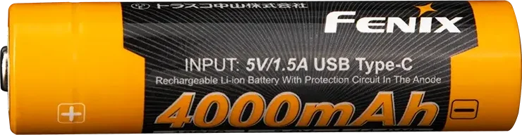 Fenix ARB-L18-4000U 18650 Li-ion USB-C Rechargeable Battery — detail view 2