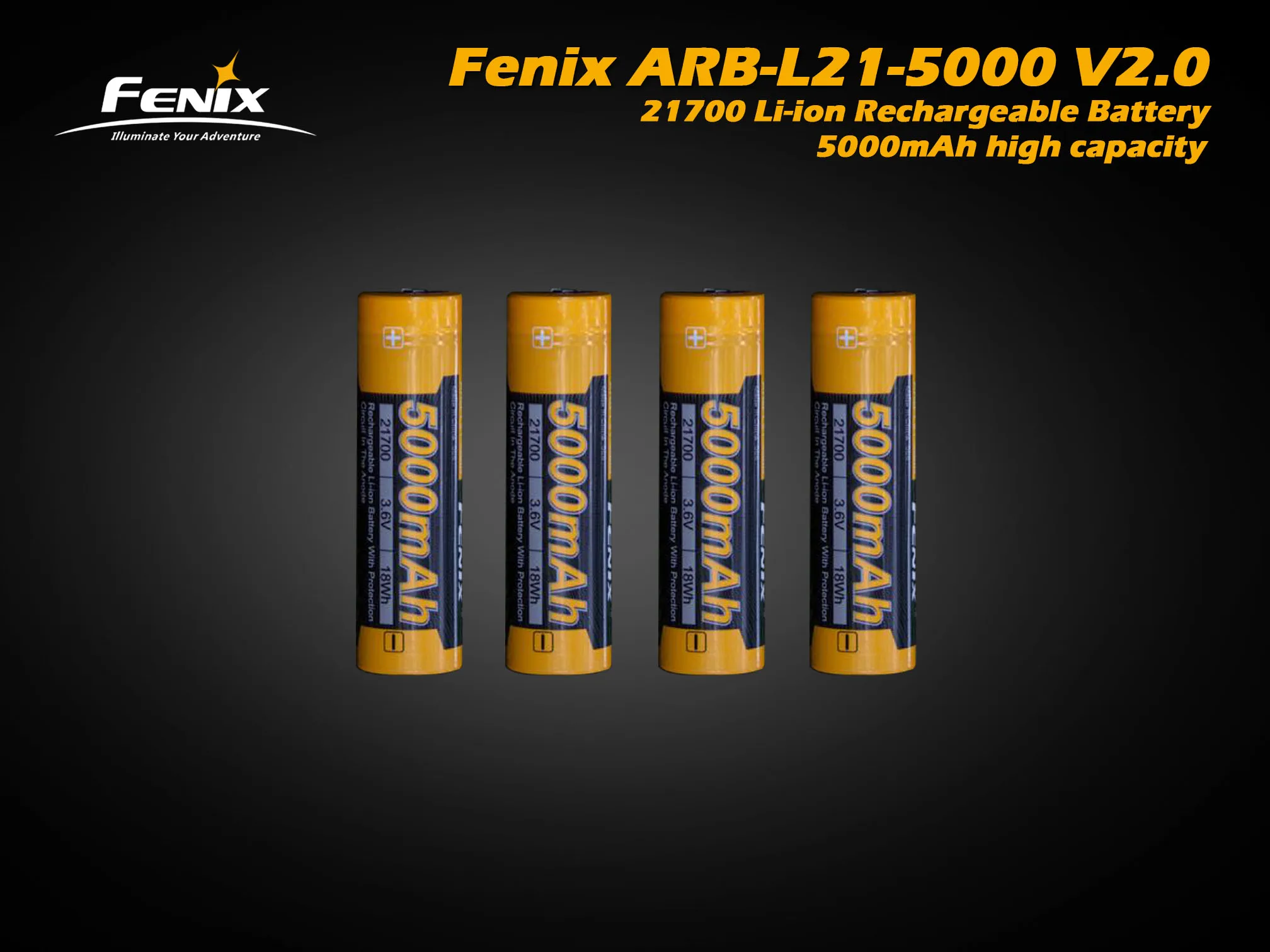 FenixARB-L21-5000 V2.0 21700 Li-ion Rechargeable Battery