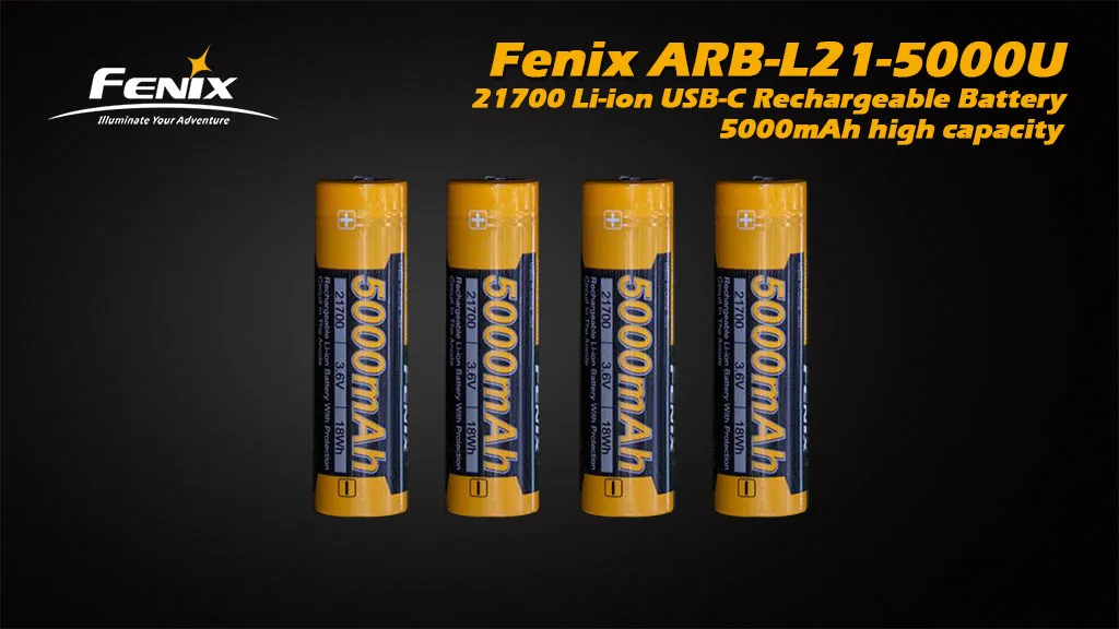 FenixARB-L21-5000U 21700 Li-ion USB Rechargeable Battery
