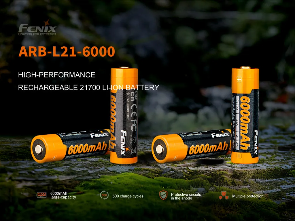 FenixARB-L21-6000 21700 Li-ion Rechargeable Battery