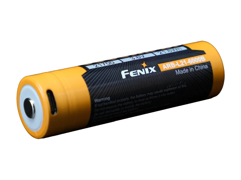 Fenix ARB-L21-6000B 21700 Li-ion USB-C Rechargeable Battery cutout