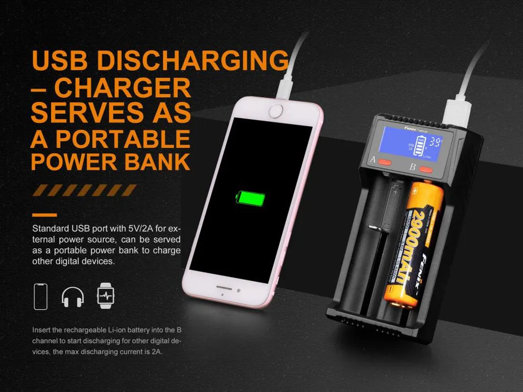 Fenix ARE-D2 Dual Bay Smart Battery Charger - view 5