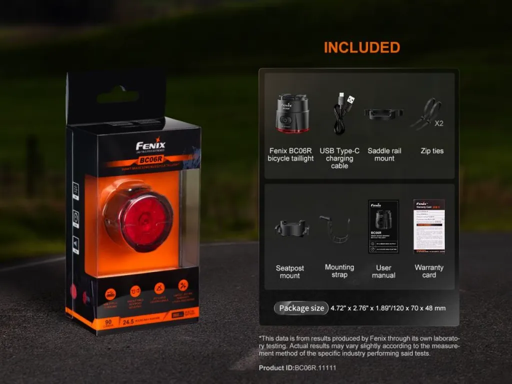 Fenix BC06R Smart Brake Sensing Rechargeable Bicycle Taillight - view 15