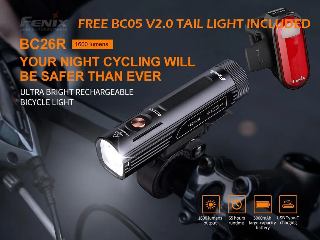 Fenix BC26R Ultra Bright Rechargeable Bicycle Light