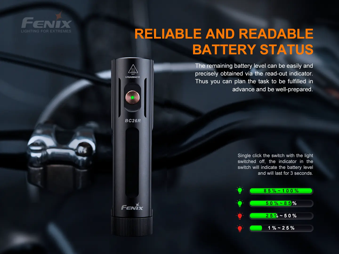 Fenix BC26R Ultra Bright Rechargeable Bicycle Light - view 6