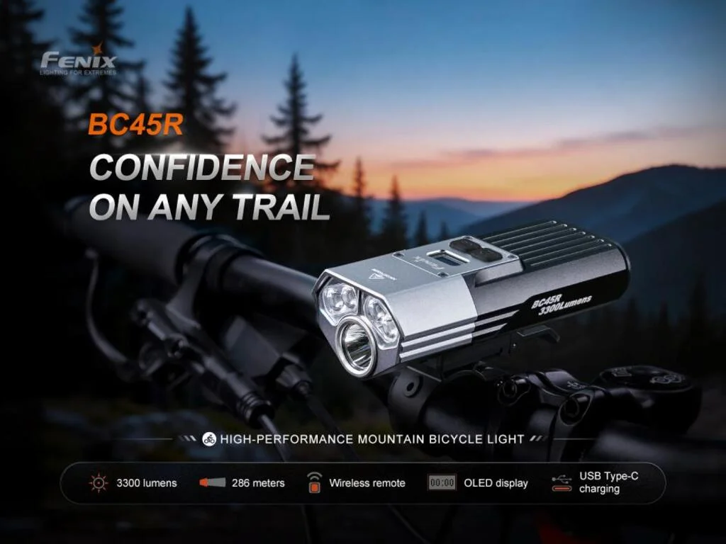 Fenix BC45R High-Performance Mountain Bike Light