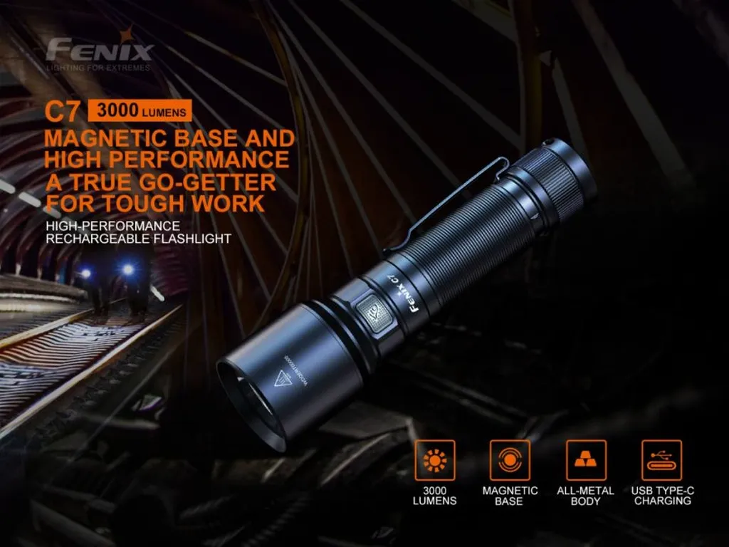 Fenix C7 High-Performance Rechargeable Flashlight - view 2