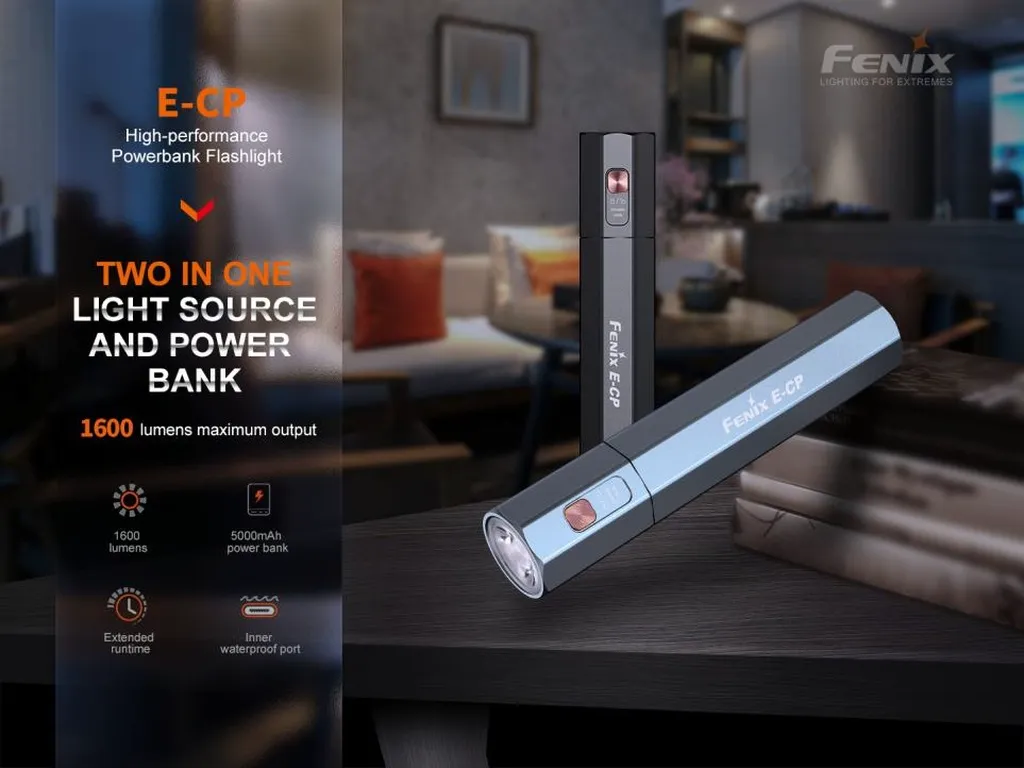 Fenix E-CP High-Performance Powerbank Flashlight