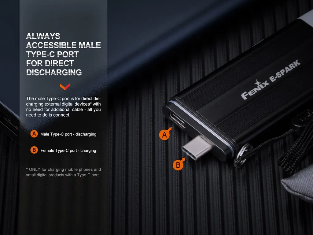 Fenix E-SPARK Emergency Rechargeable Keychain Flashlight - view 5