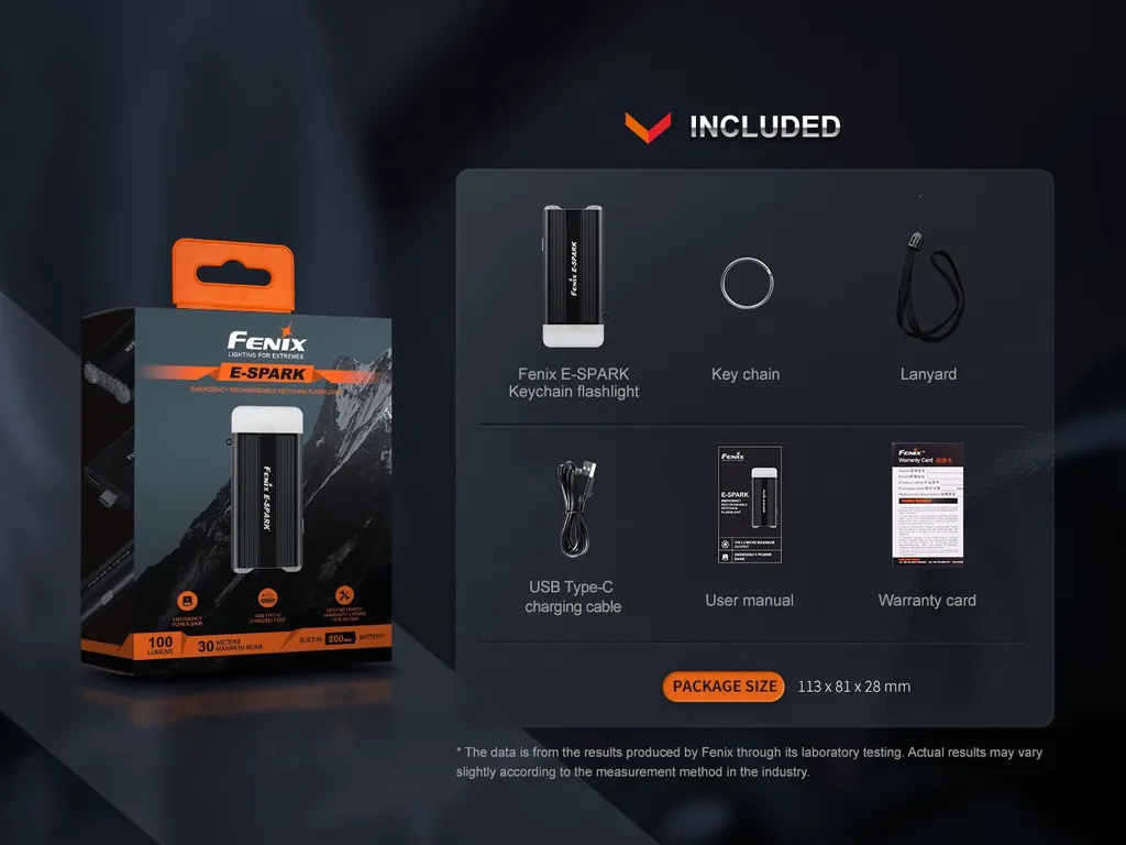 Fenix E-SPARK Emergency Rechargeable Keychain Flashlight - view 11