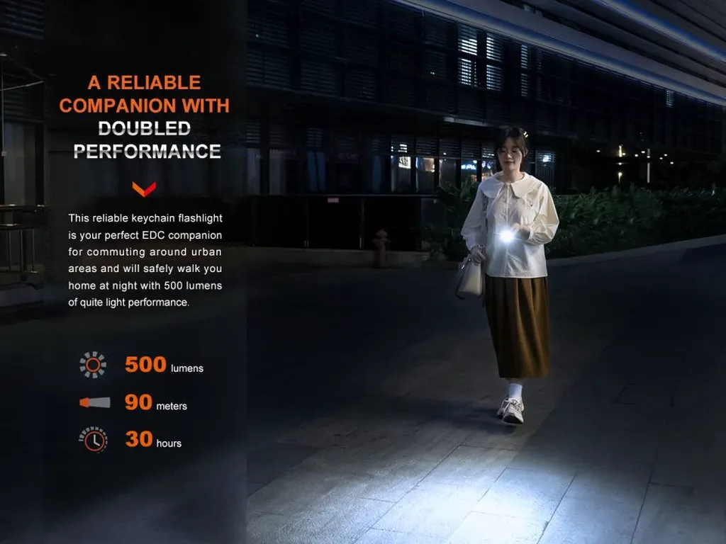 Fenix E03R V2.0 All-Metal Keychain Flashlight - view 2