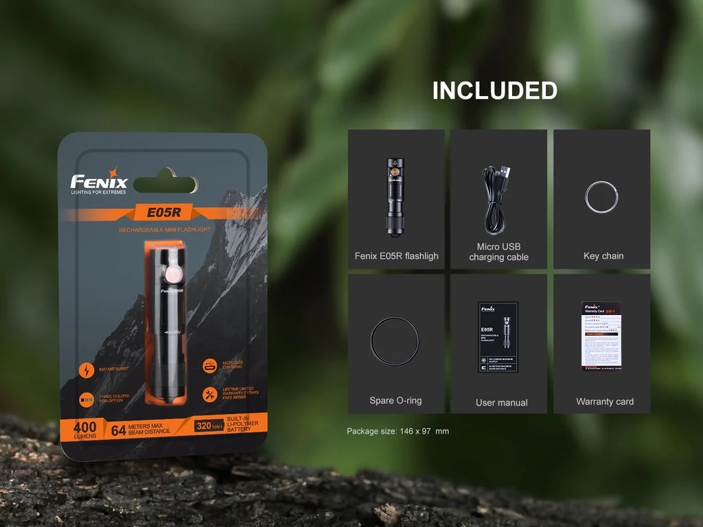 Fenix E05R Rechargeable Keychain Flashlight - view 13
