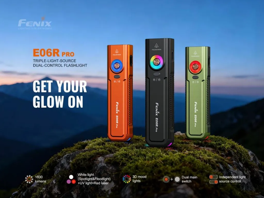 Fenix E06R Pro Three-Light-Source Dual-Switch Control Flashlight