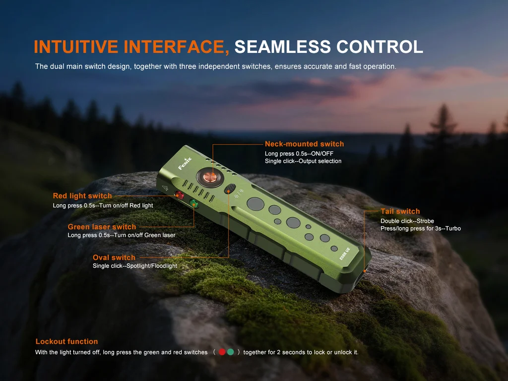 Fenix E08R UE Multiple-Light-Source Dual-Control Flashlight - view 9