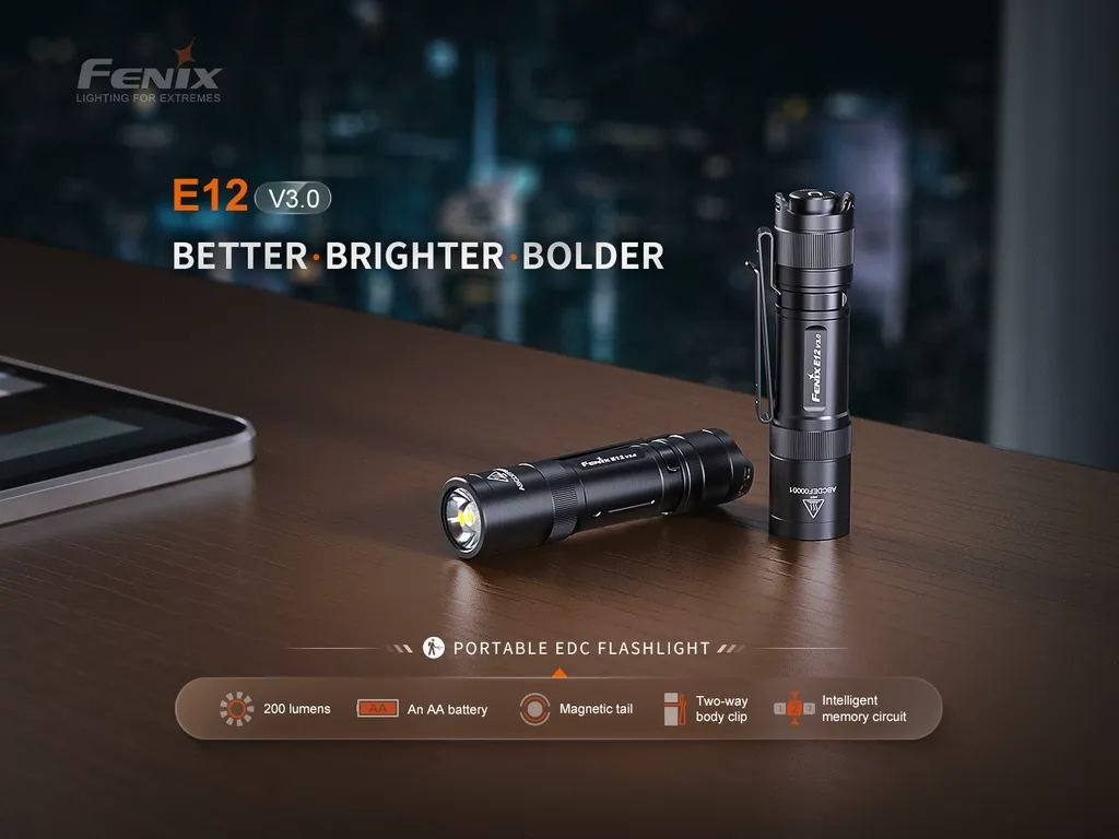 Fenix E12 V3.0 Portable EDC Flashlight