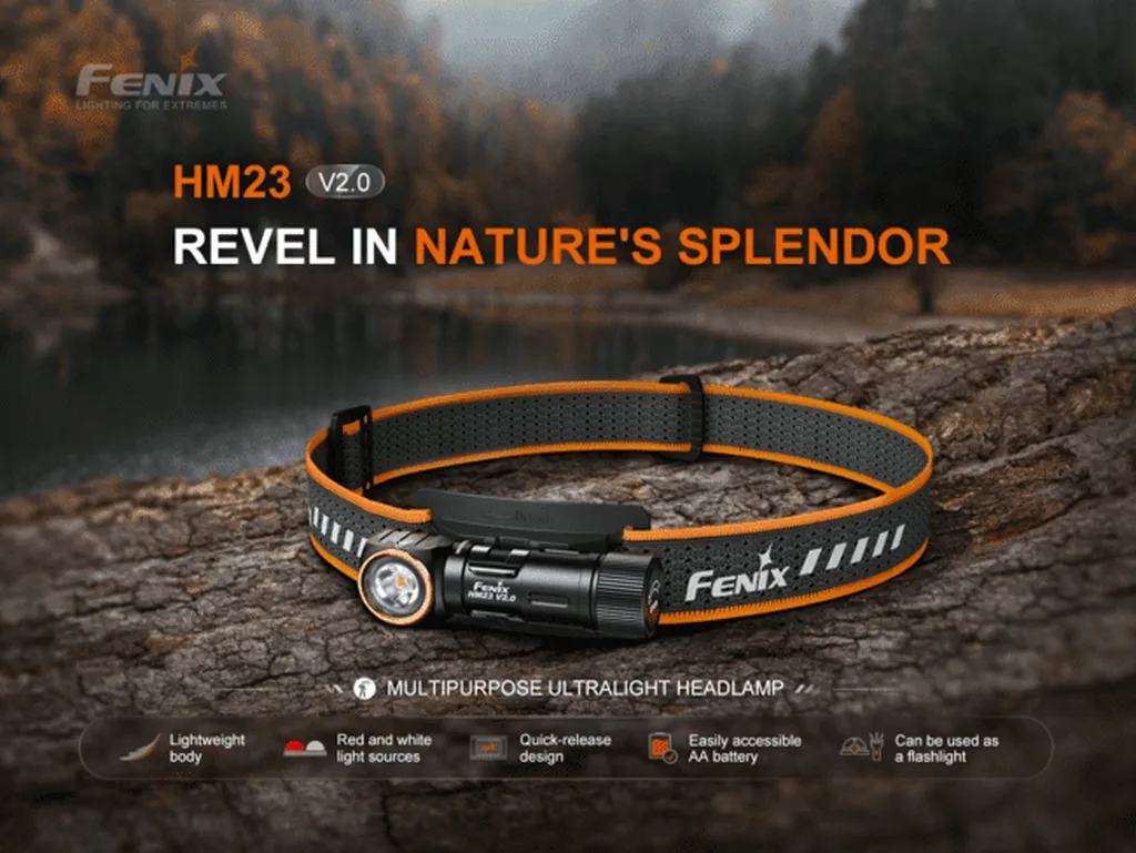 Fenix HM23 V2.0 AA-Powered Multipurpose Ultralight Headlamp