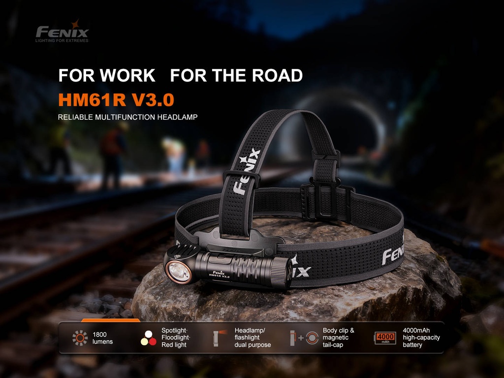 Fenix HM61R V3.0 Multifunctional Rechargeable Headlamp